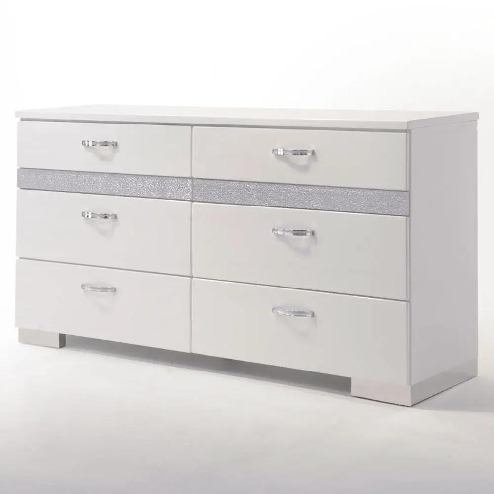 Naima II - Dresser - White High Gloss by Unique Piece Furniture