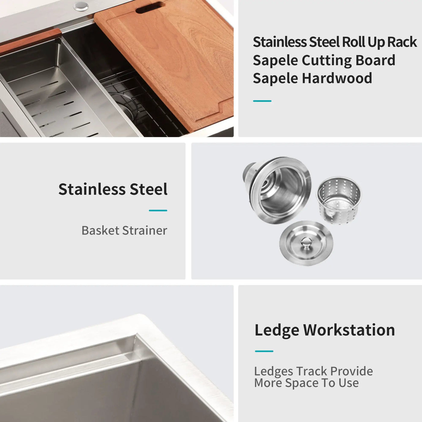 Drop In Kitchen Sink Stainless Steel 16 Gauge by HouseOfZazla