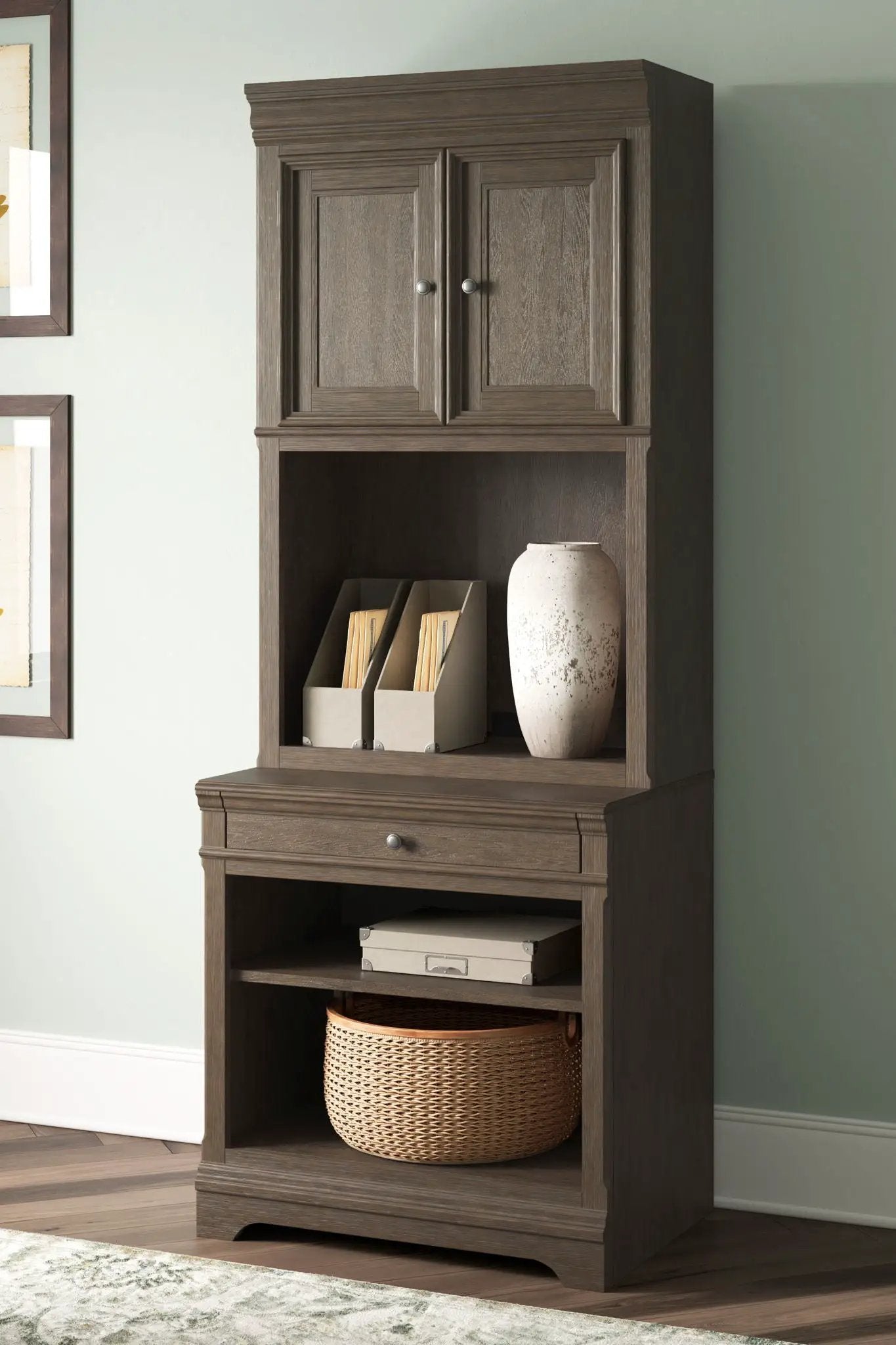 Janismore - Bookcase - Weathered Gray by Unique Piece Furniture