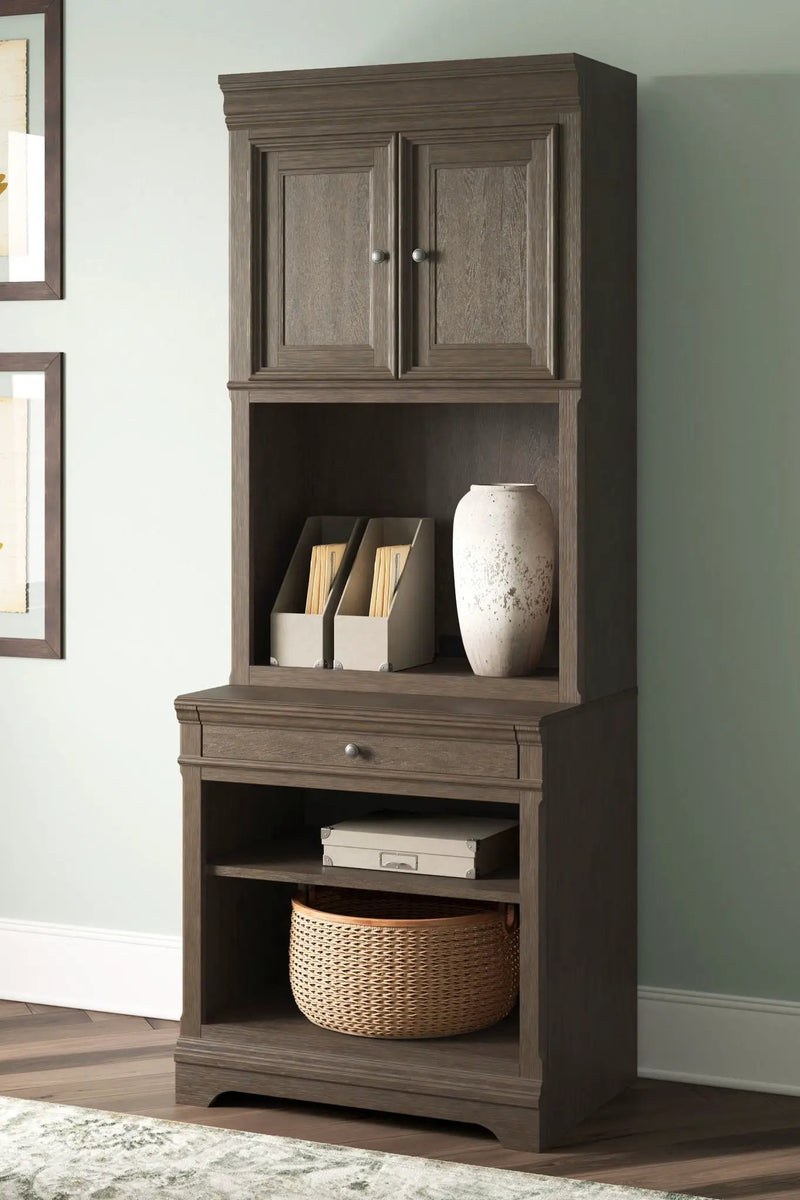 Janismore - Bookcase - Weathered Gray by Unique Piece Furniture