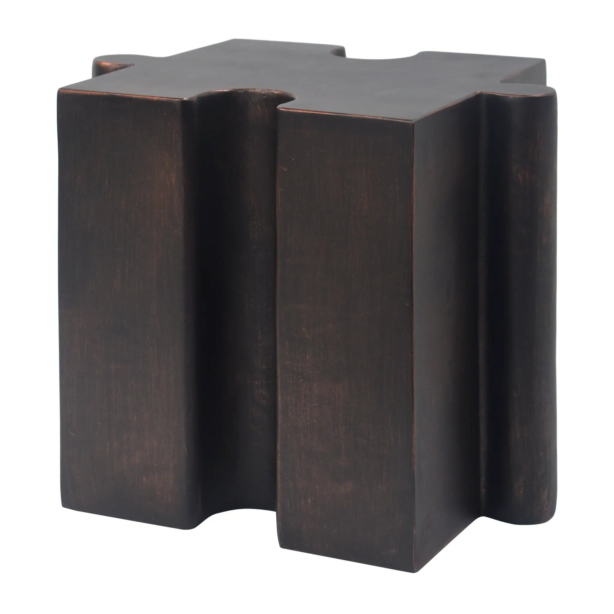 Puzzle Art Side Table, Modular Concave Edge MGO Table by HouseOfZazla