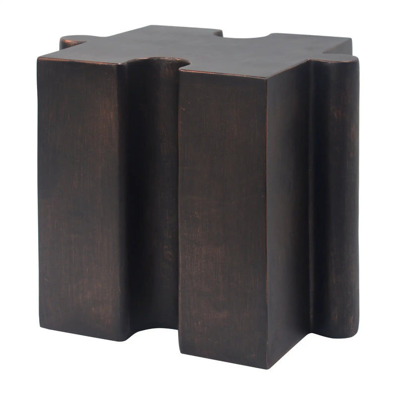 Puzzle Art Side Table, Modular Concave Edge MGO Table by HouseOfZazla