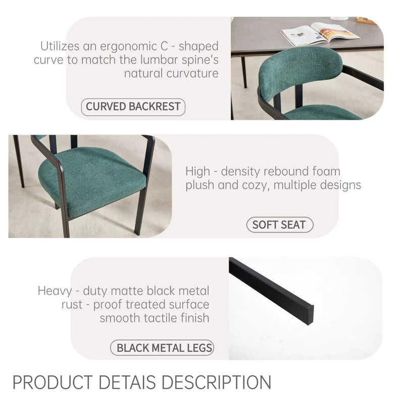 Dining Arm Chairs (Set of 2) by Unique Piece Furniture