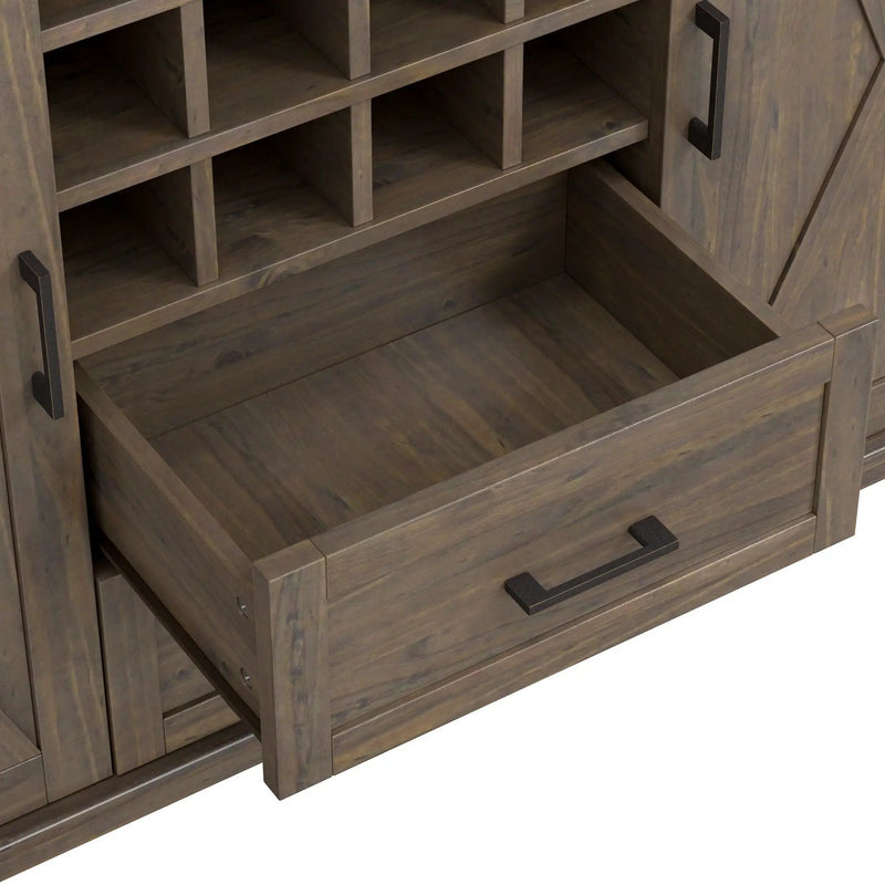 Ela - Sideboard With Wine Storage - Smoky Brown by Unique Piece Furniture