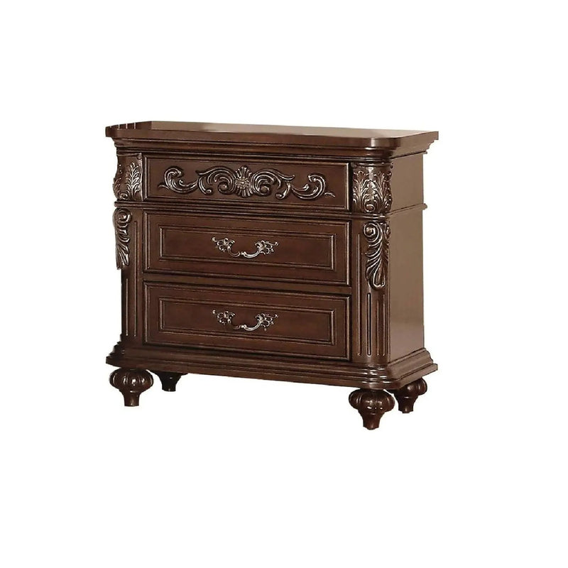 3 Piece Bedroom Set, Majestic Formal Bed With 2 Nightstands by HouseOfZazla