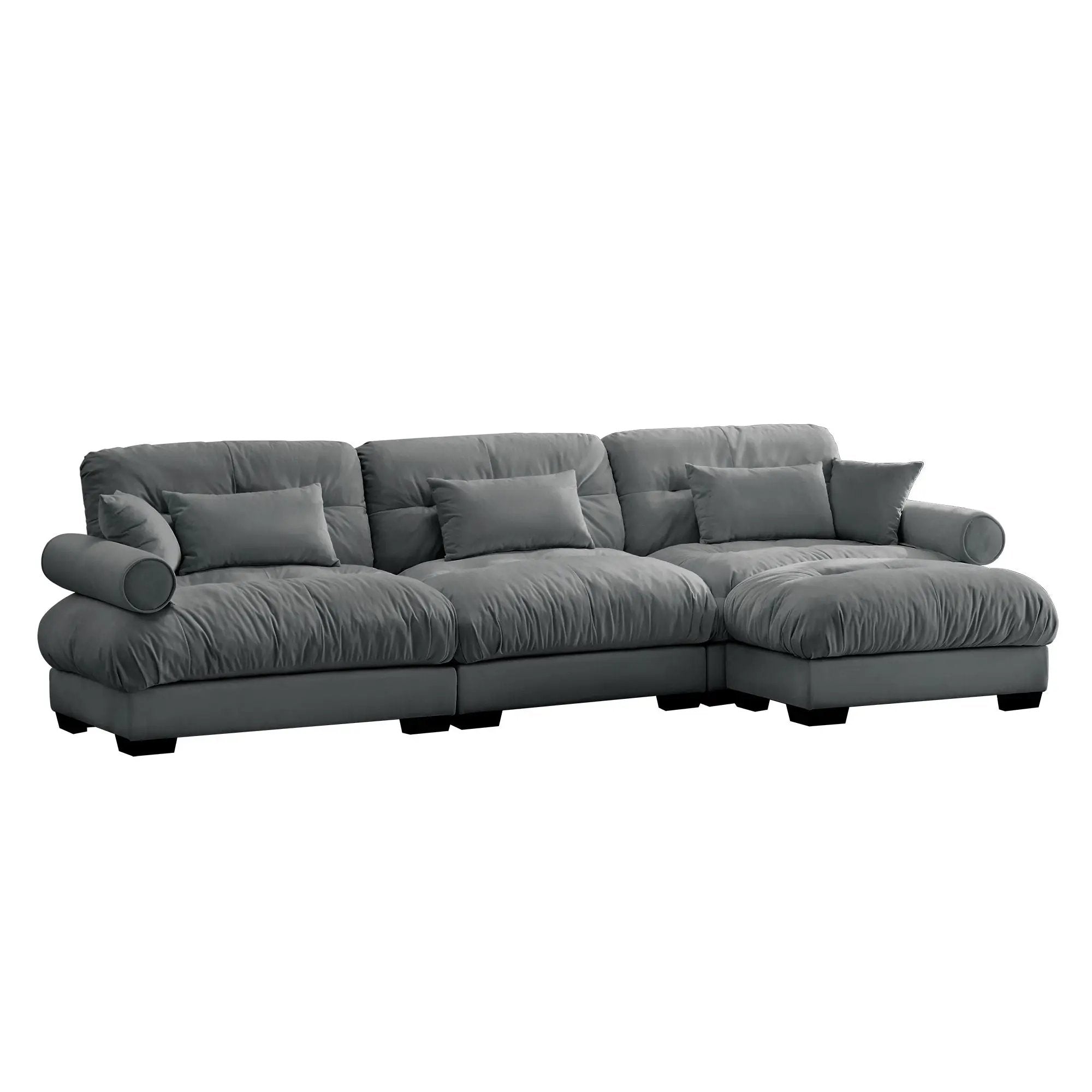 Super Comfort Oversized Modular Sectional Sofa With Movable Ottoman by Unique Piece Furniture