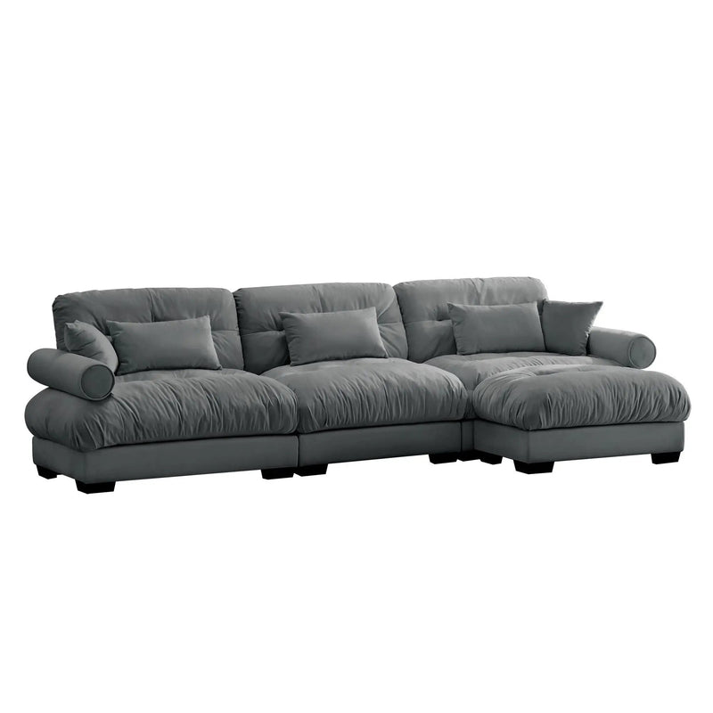 Super Comfort Oversized Modular Sectional Sofa With Movable Ottoman by Unique Piece Furniture