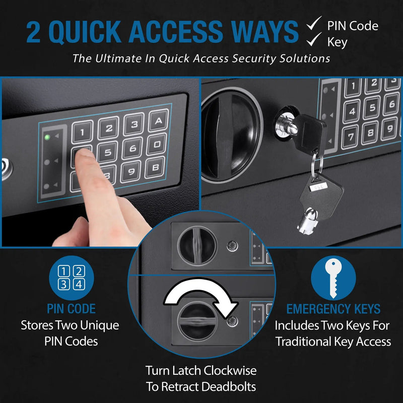 Compact Keypad Depository Safe - Black by HouseOfZazla