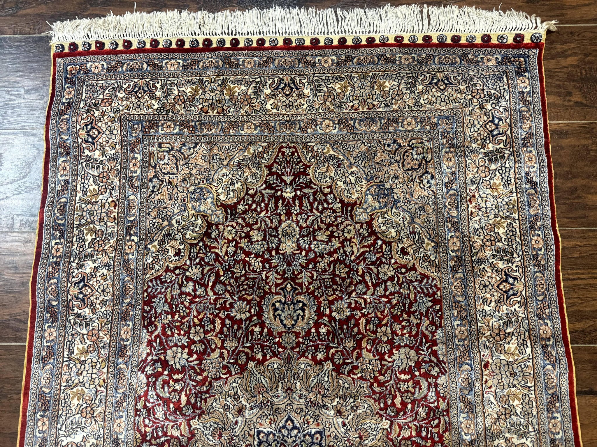 Sino Persian Silk Rug 3x5, Super Fine 440 KPSI, Floral Medallion, Handmade by Jewel Rugs