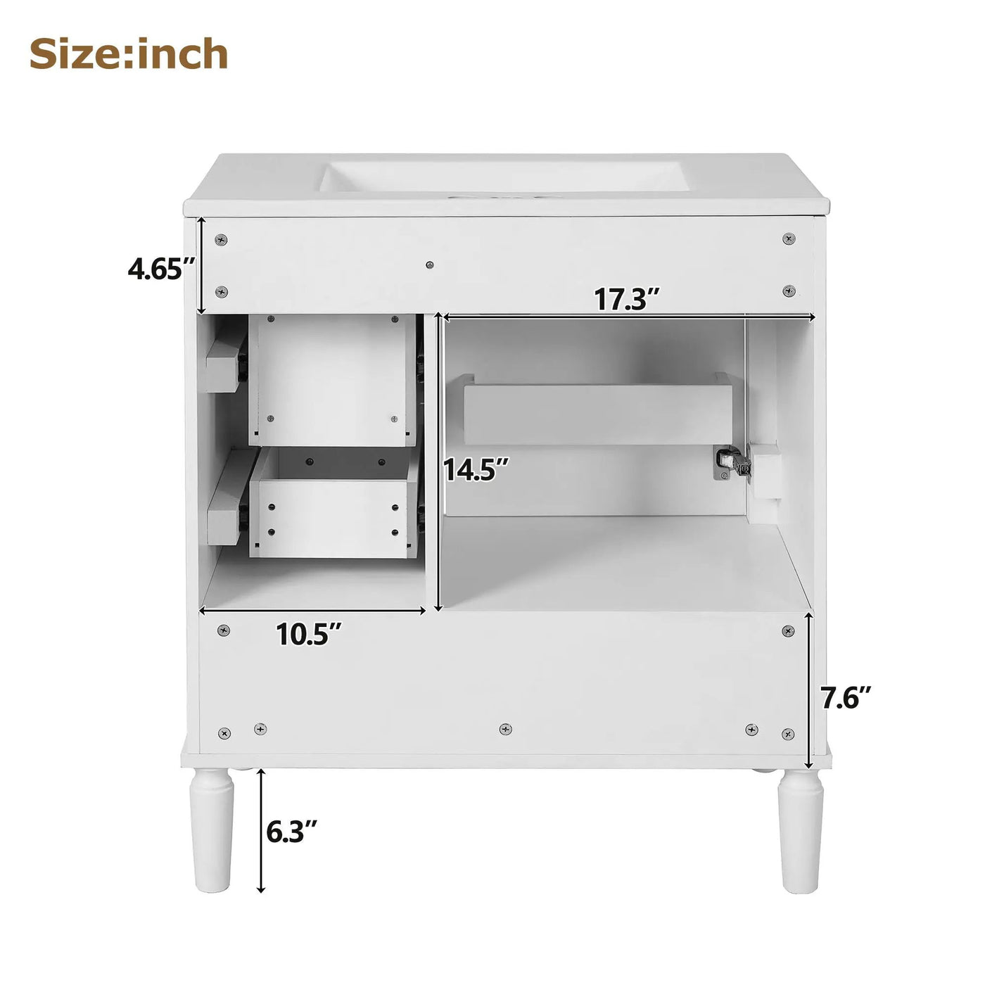 Traditional Bathroom Vanity Set With Soft Close Doors by HouseOfZazla