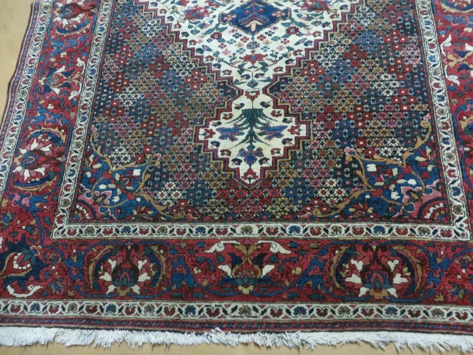 4' X 7' Vintage Handmade Turkish Floral Orient Medallion Wool Veg Dye Rug Nice by Jewel Rugs