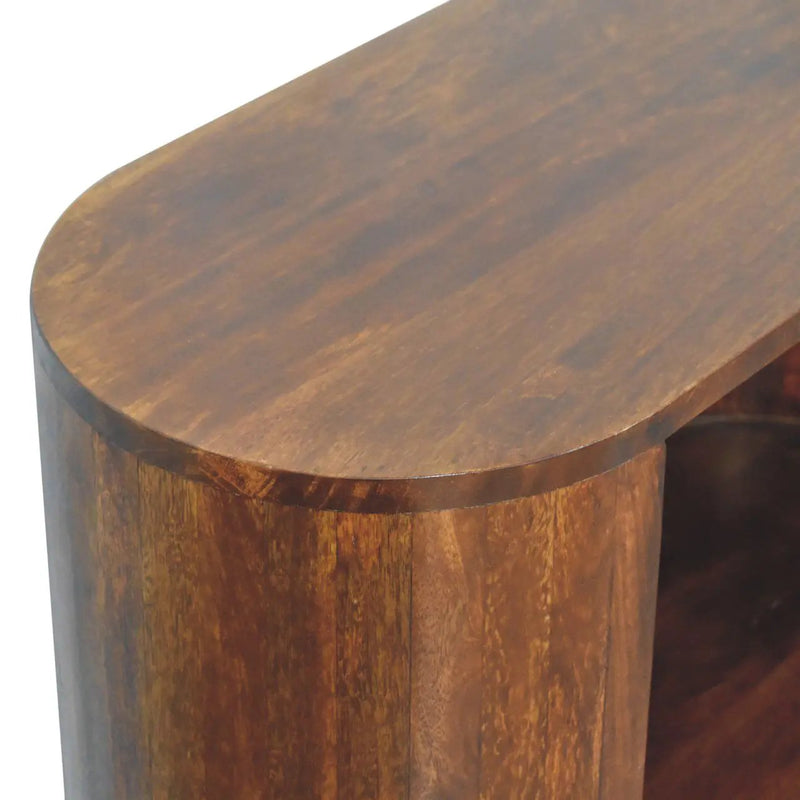 Cortez - T Bar Open Slot Cabinet - Dark Brown by Unique Piece Furniture