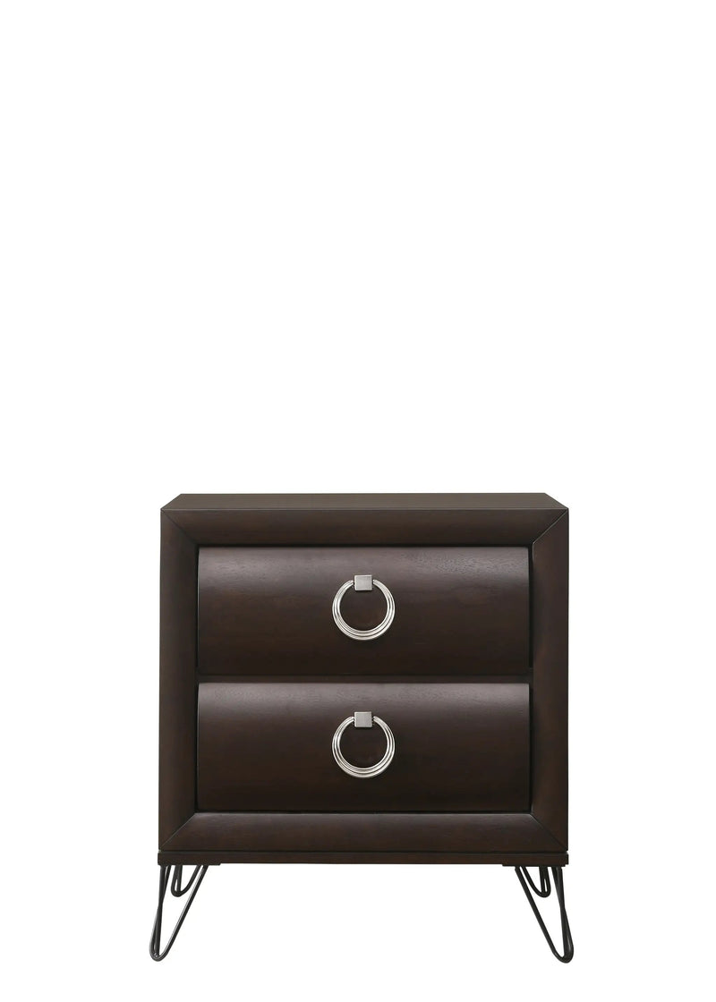 Tablita Dark Merlot Finish Nightstand by HouseOfZazla