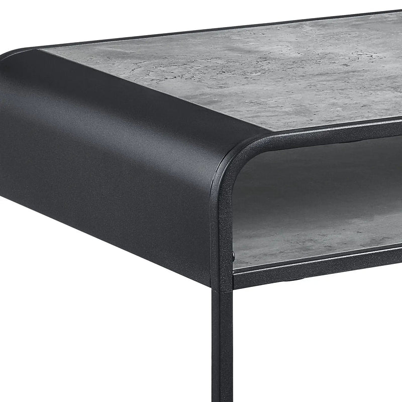 Raziela - Concrete Coffee Table - Black / Gray by Unique Piece Furniture