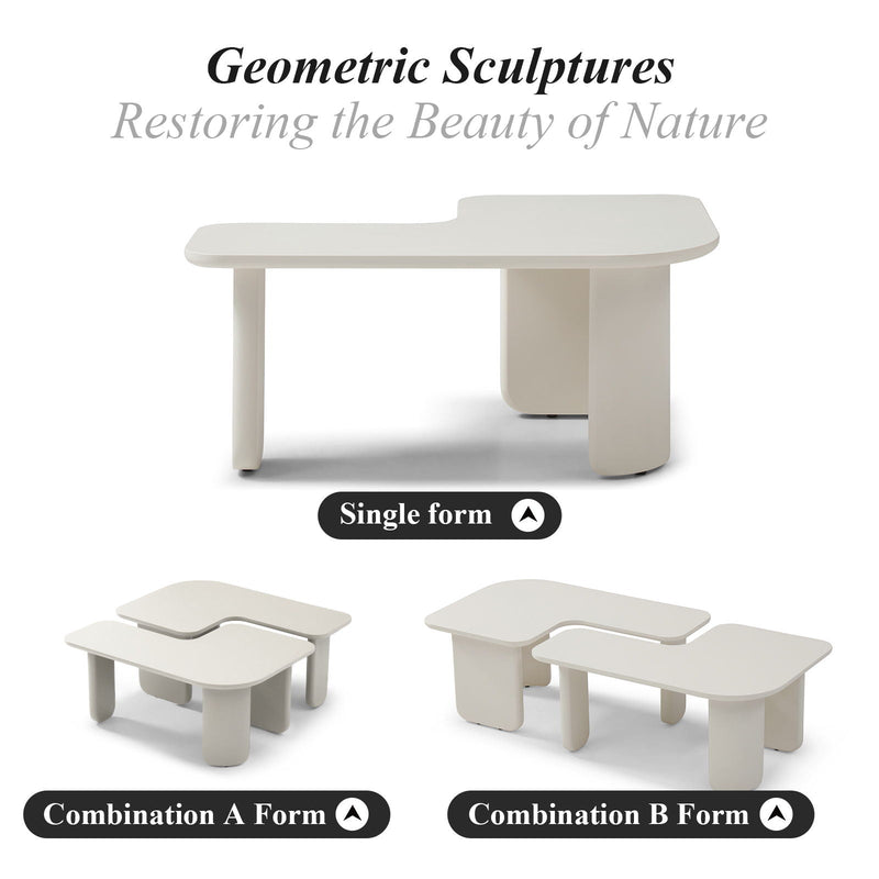 L-Shape Coffee Table For Living Room by HouseOfZazla