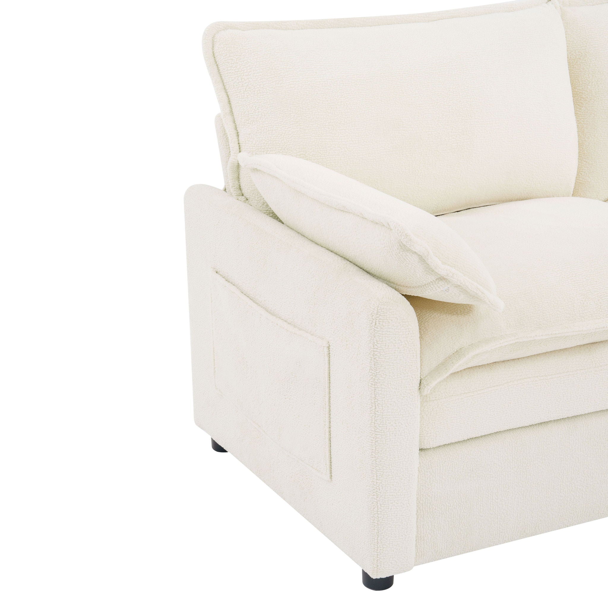 Modern Single Seat Accent Chair With Side Storage Pockets by HouseOfZazla