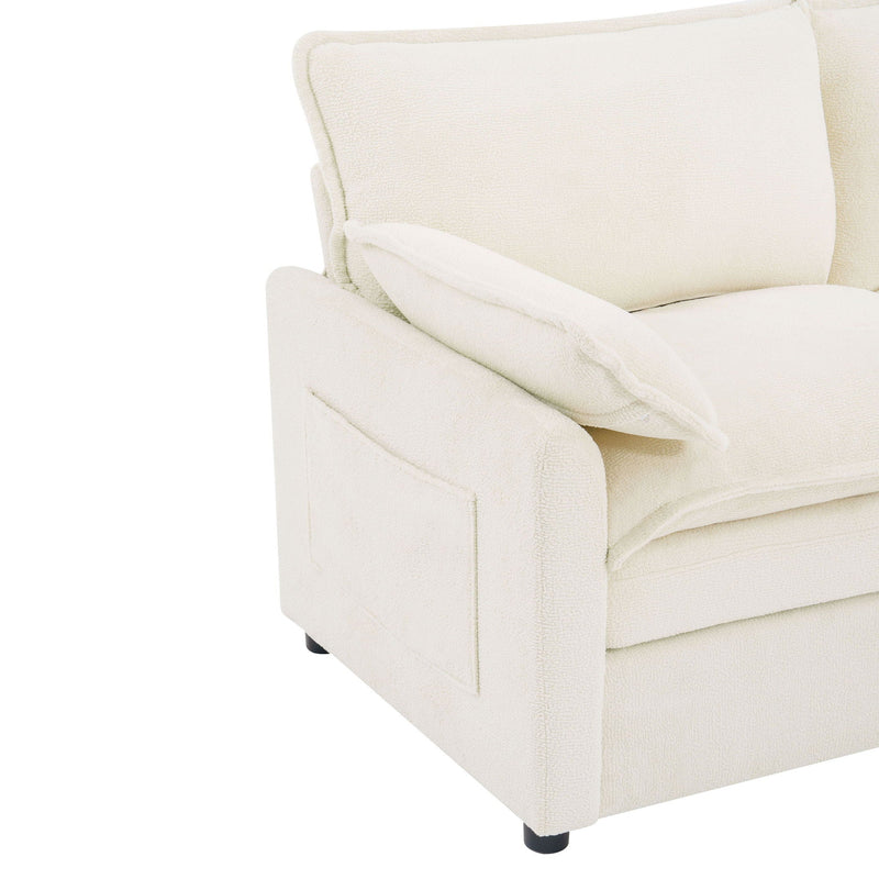 Modern Single Seat Accent Chair With Side Storage Pockets by HouseOfZazla
