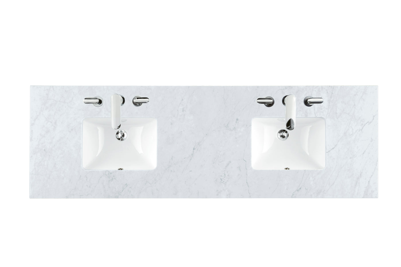 James Martin 72" Double Vanity Top with Carrara White (Marble) countertop