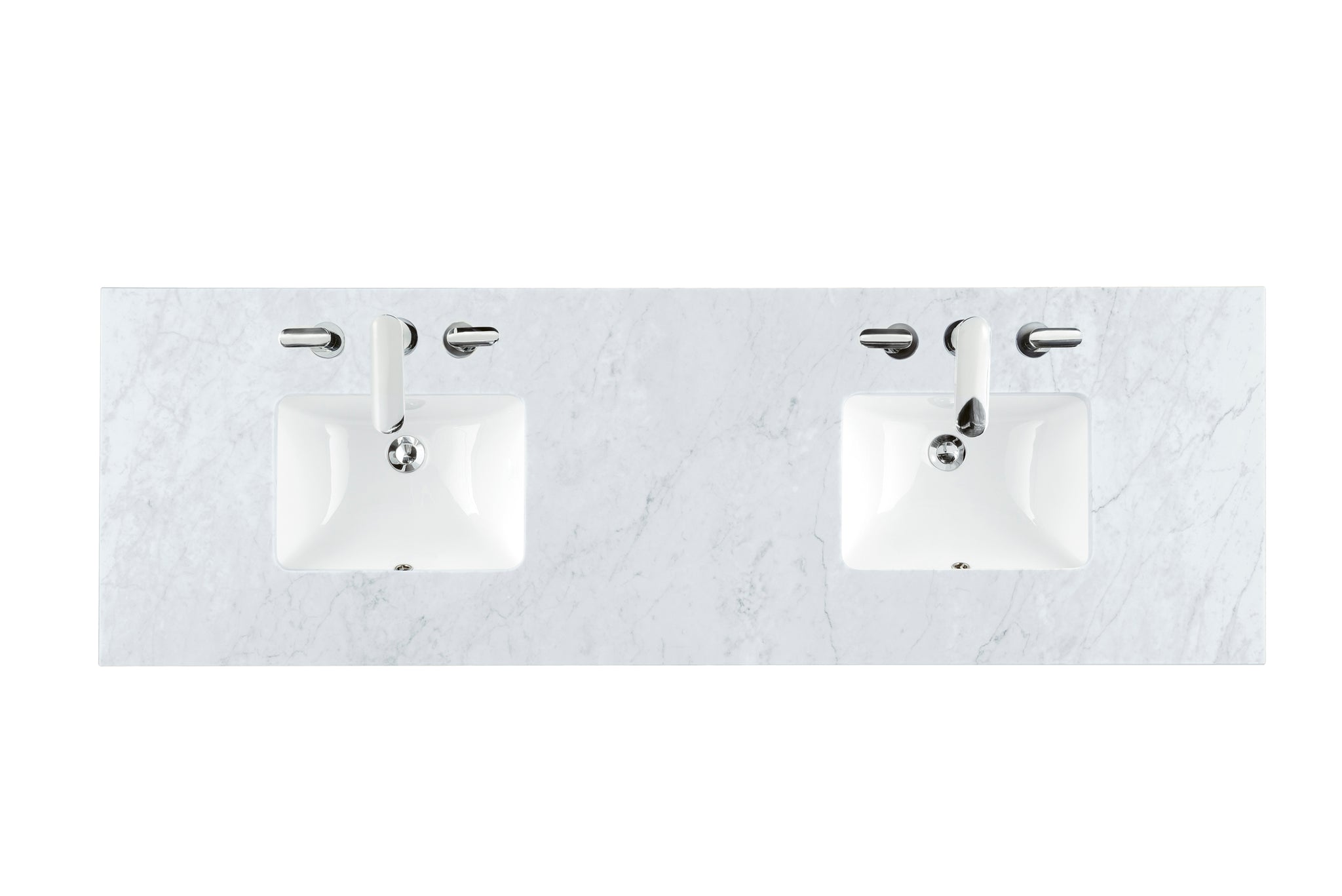 James Martin 72" Double Vanity Top with Carrara White (Marble) countertop