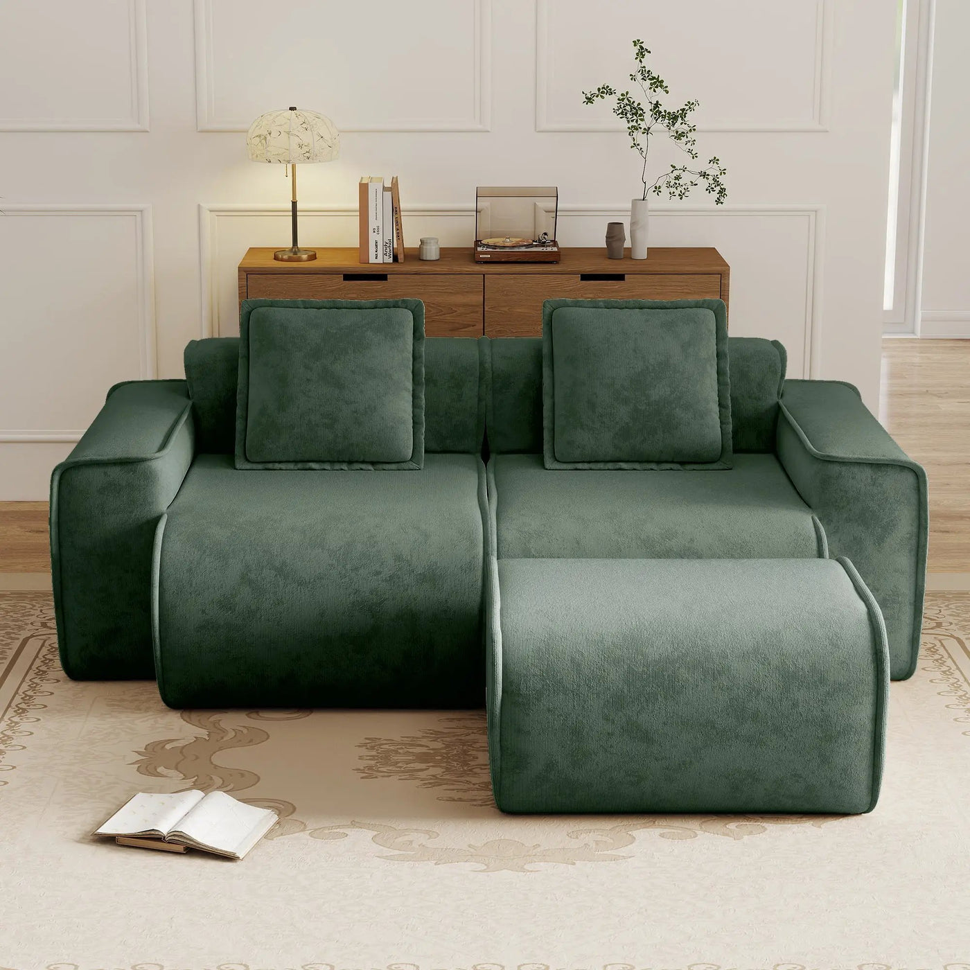 Streamlined Design Modular 2 Seat L Shape Sectional Sofa by HouseOfZazla