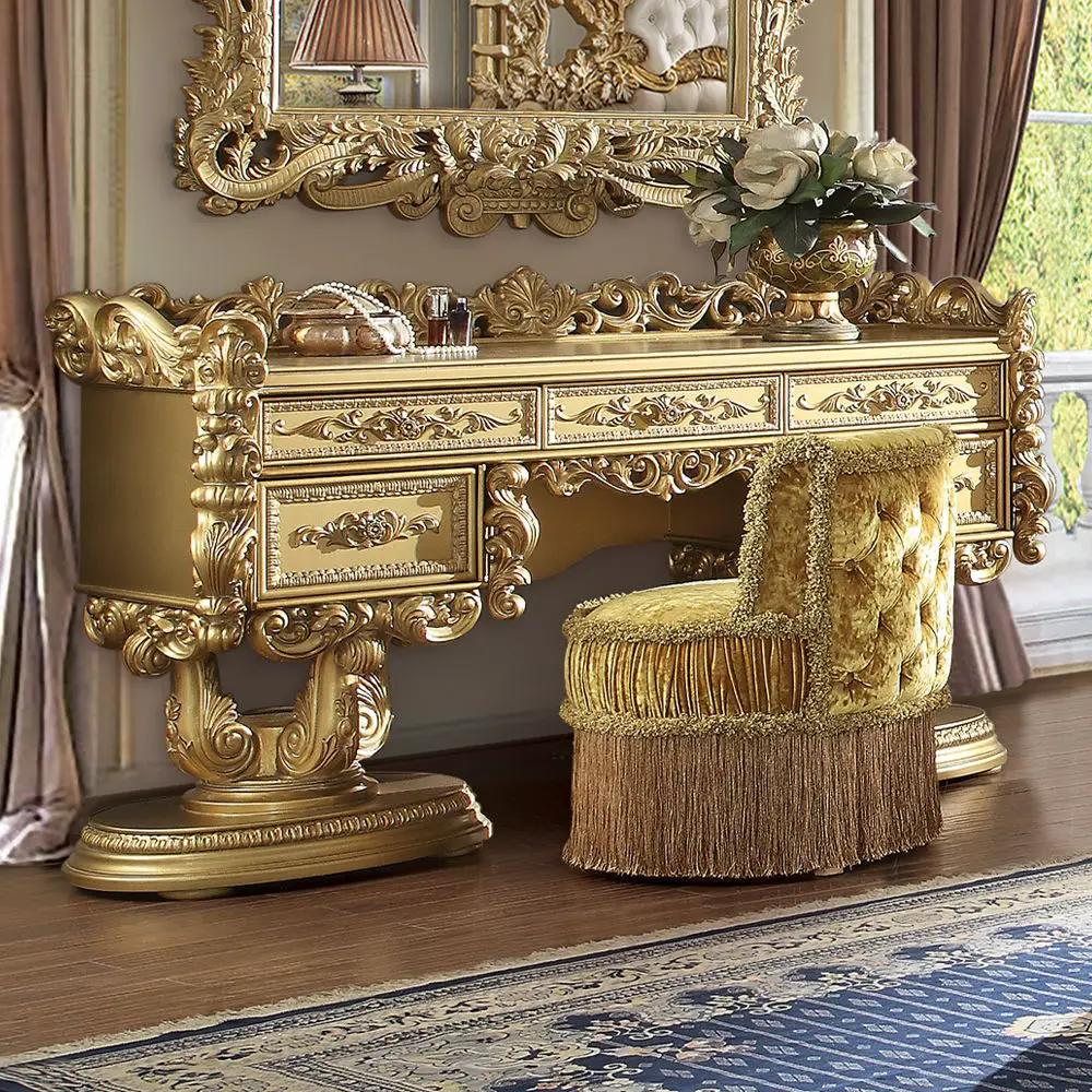 Bernadette - Vanity Desk - Gold by Unique Piece Furniture