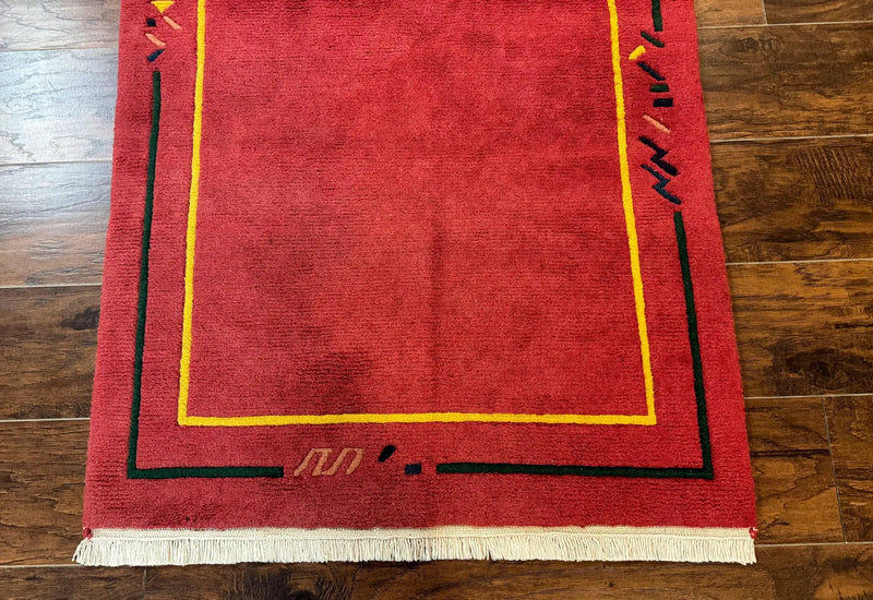 Indo Persian Gabbeh Rug 3x5, Red by Jewel Rugs