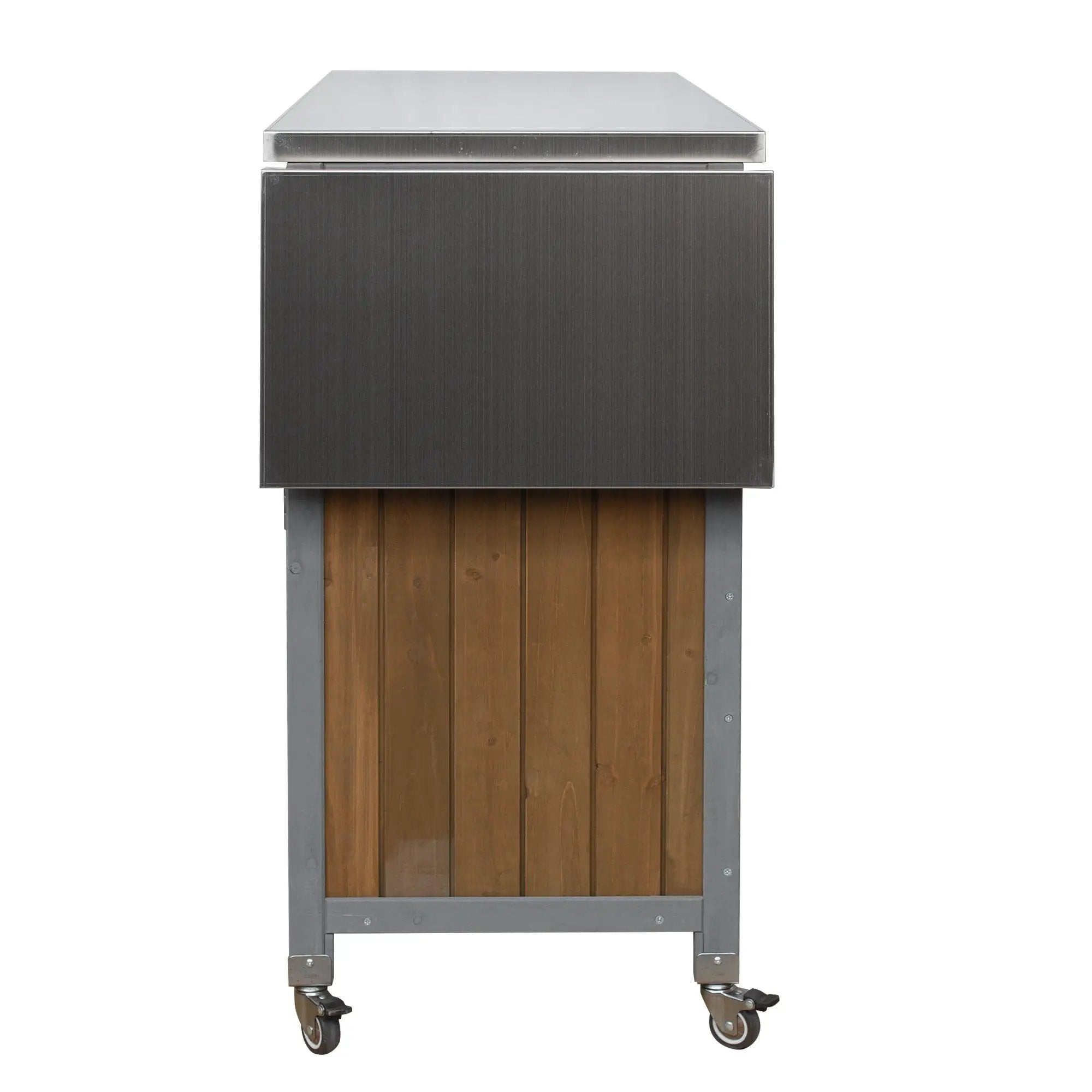 Foldable Outdoor Kitchen Island Patio Mobile Kitchen Cart by HouseOfZazla