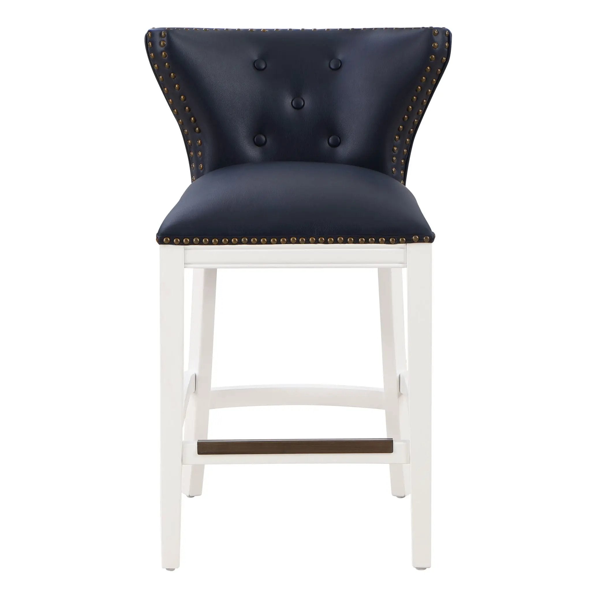 Macon - Counter Stool With Accents - Dark Blue by HouseOfZazla