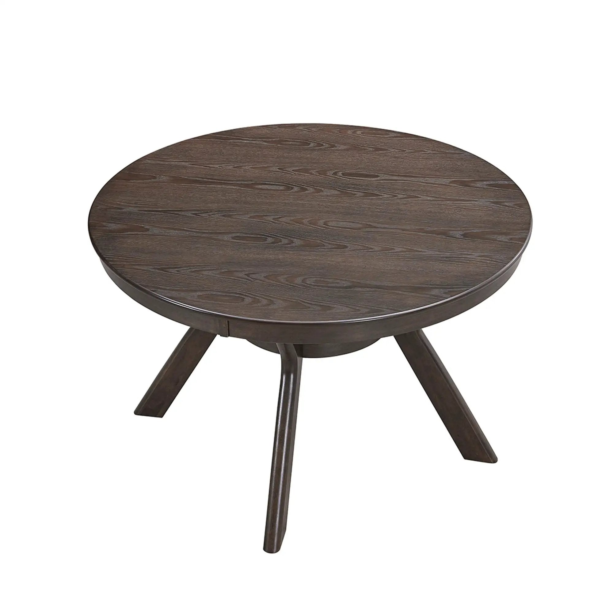 Modern Round Rubber Wood Dining Table for 4-6 by HouseOfZazla
