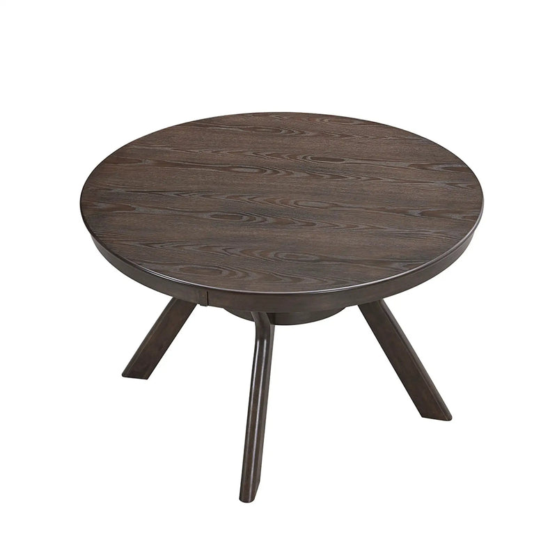 Modern Round Rubber Wood Dining Table for 4-6 by HouseOfZazla