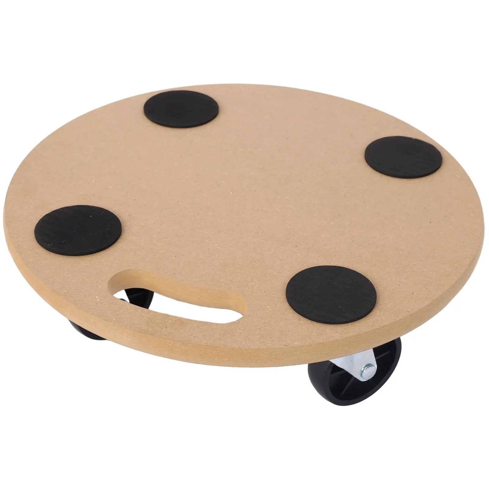Furniture Moving Dolly, Heavy Duty Wood Rolling Mover With Wheels For Piano Couch Fridge Heavy Items, Securely Holds 500 Lbs (2 Piece Round Platform) - Natural by HouseOfZazla