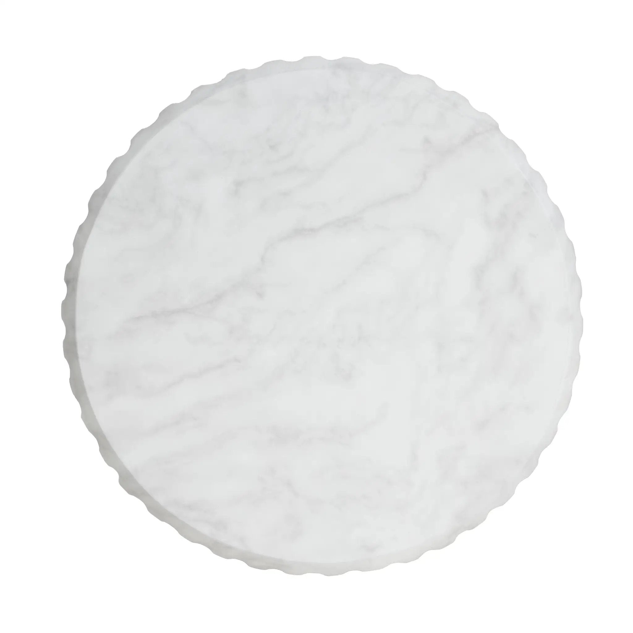 Outdoor Cicci Carved Side Table, White by HouseOfZazla