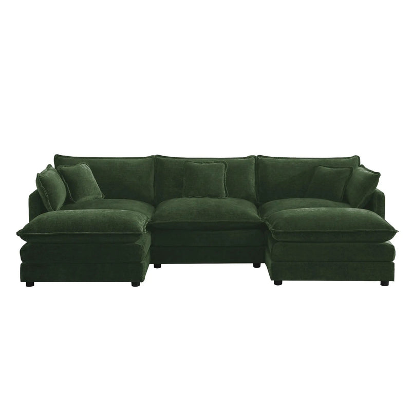 U-Shaped Sectional Sofa with Reversible Footrest by HouseOfZazla
