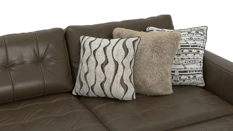 Siena - 4 Piece Modular Sectional With Cuddler Seat Cushions And Included Accent Pillows - Chocolate by Unique Piece Furniture