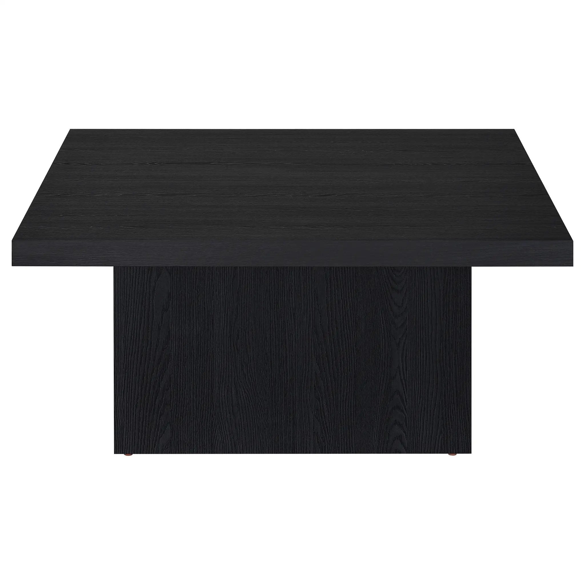 Devar Square Engineered Wood Cocktail Coffee Table Black by Unique Piece Furniture