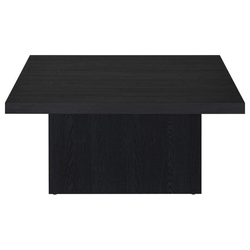 Devar Square Engineered Wood Cocktail Coffee Table Black by Unique Piece Furniture