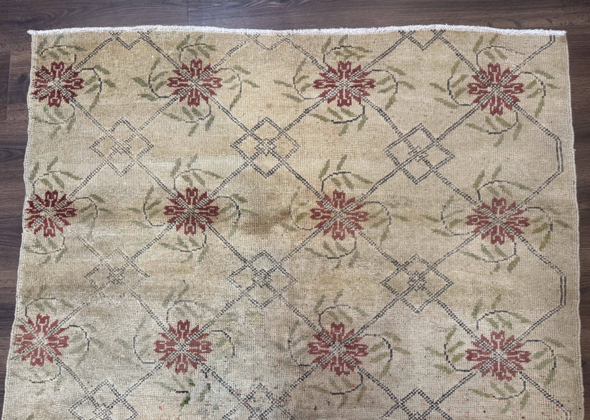 Turkish Rug 5x6, Oushak Carpet, Beige by Jewel Rugs