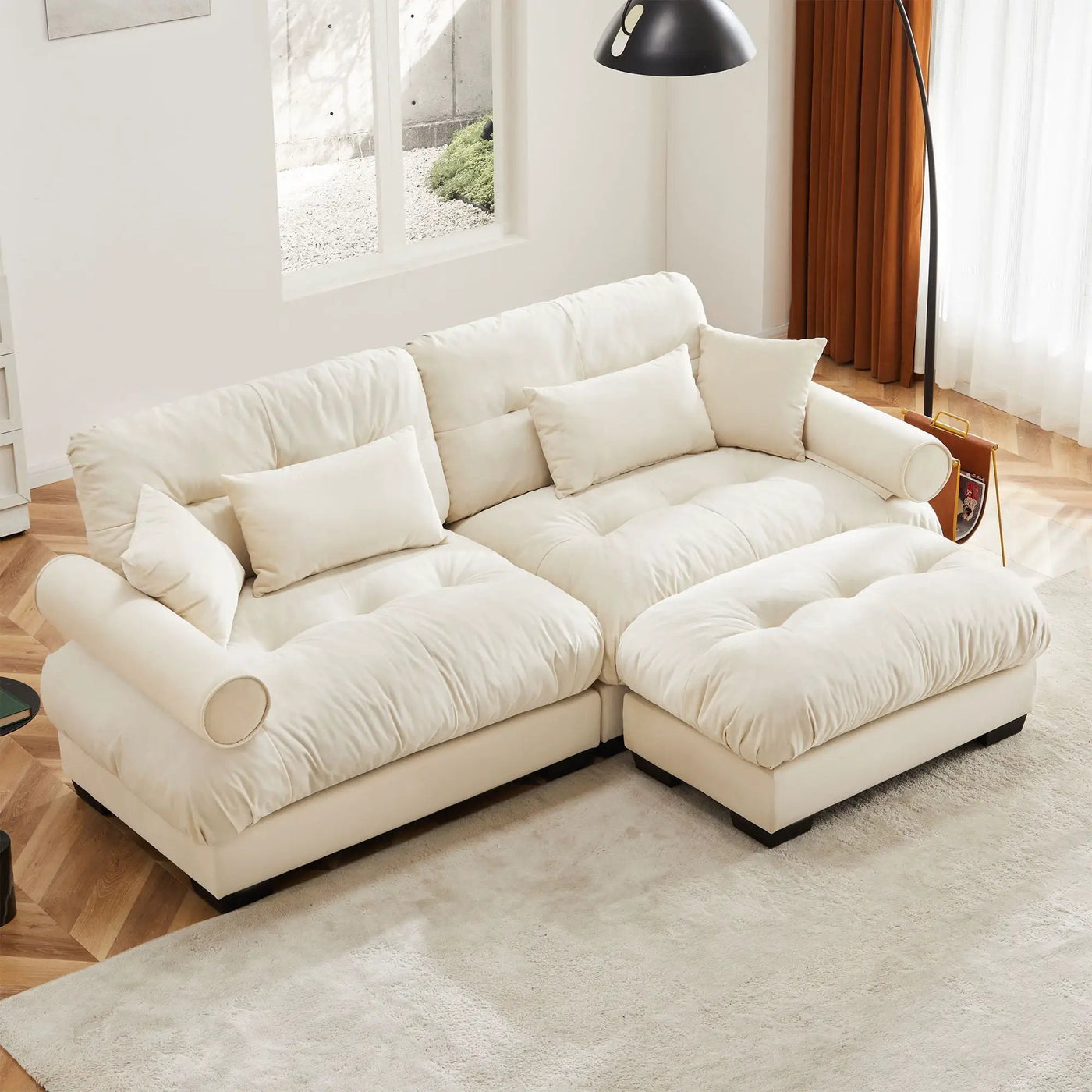 Super Comfort Oversized Modular Sectional Sofa With Movable Ottoman by HouseOfZazla