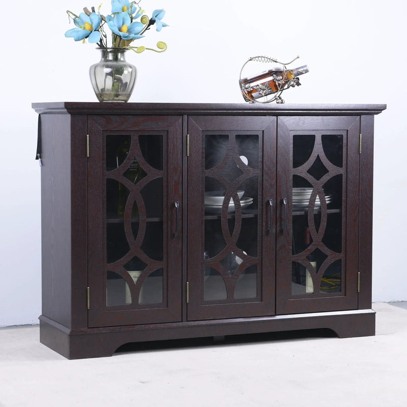 Spacious Sideboard With 3 Doors - Ox Blood Red by HouseOfZazla
