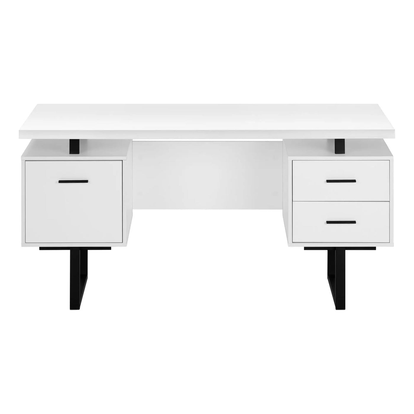 Computer Desk For Home Office, Laptop, Left, Right Set - Up, Storage Drawers, Contemporary & Modern by Unique Piece Furniture