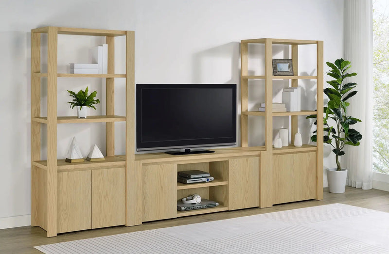 Laurelton 3-piece Entertainment Center TV Stand Light Oak by Unique Piece Furniture