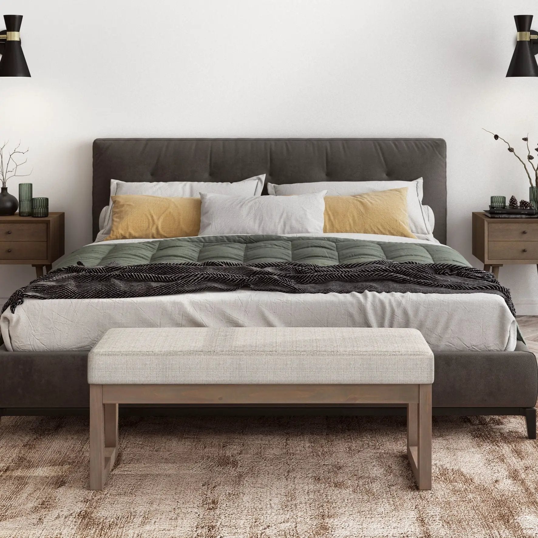 Milltown - Upholstered Ottoman Bench by Unique Piece Furniture