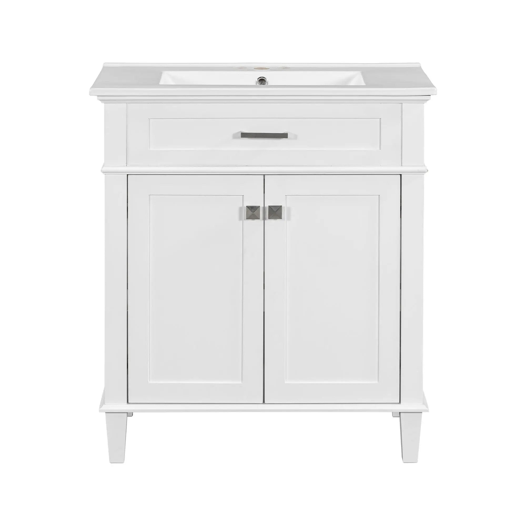 Bathroom Vanity With Ceramic Basin, Soft Close Door And Adjustable Shelves by HouseOfZazla