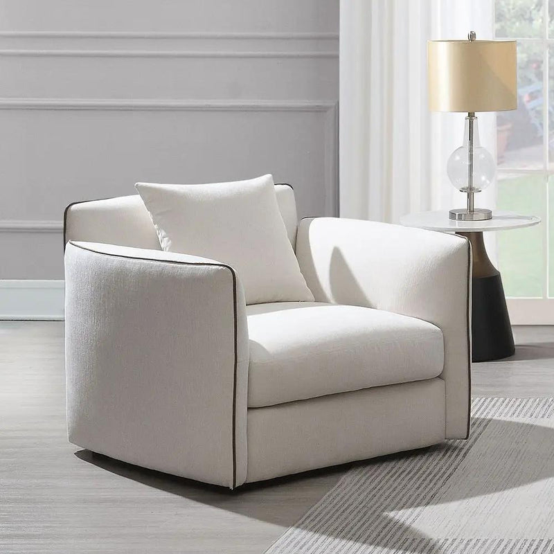 Yolanda - Chair With Pillow - Beige Chenille by Unique Piece Furniture