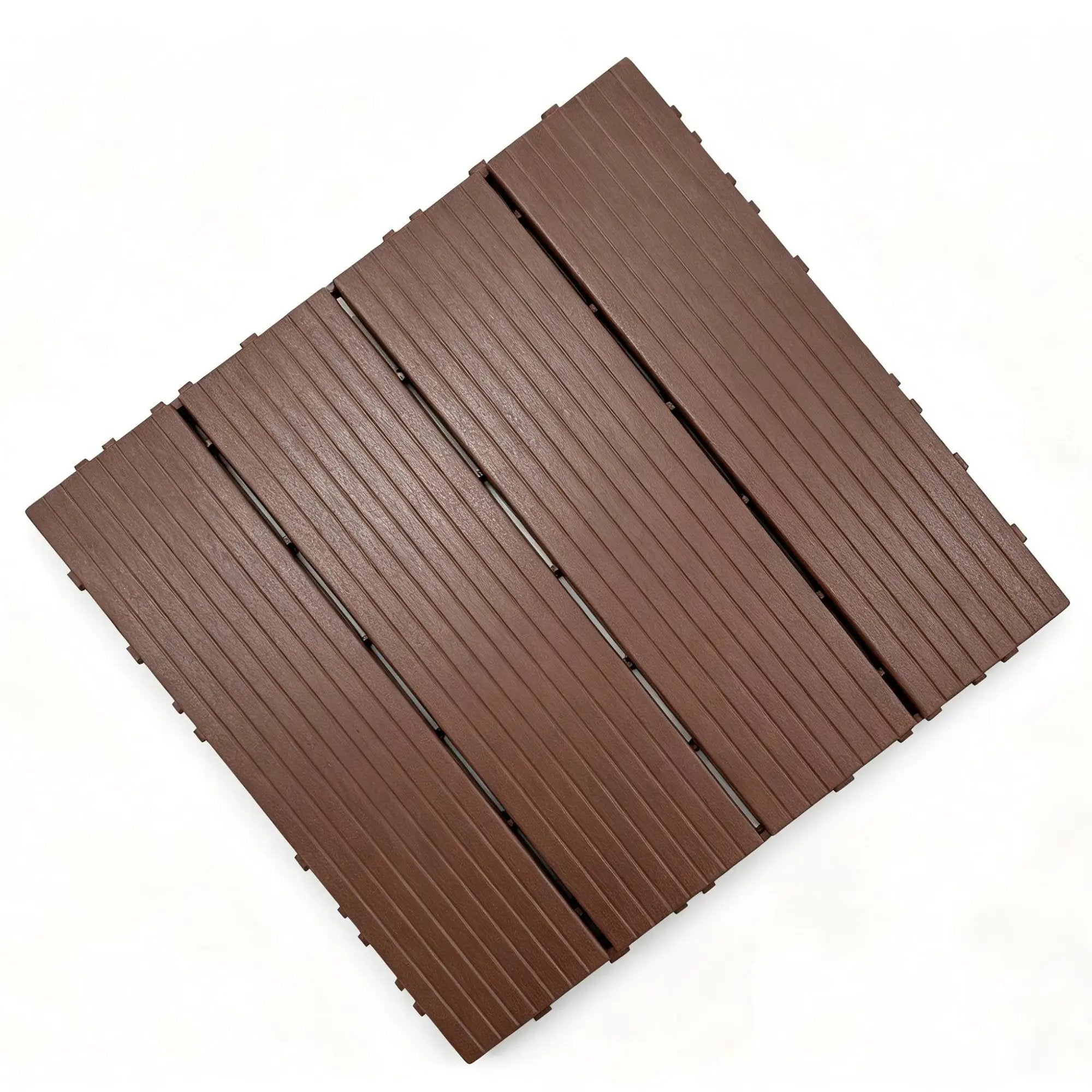 Plastic Interlocking Deck Tiles, 44 Pack 12"x12" by HouseOfZazla