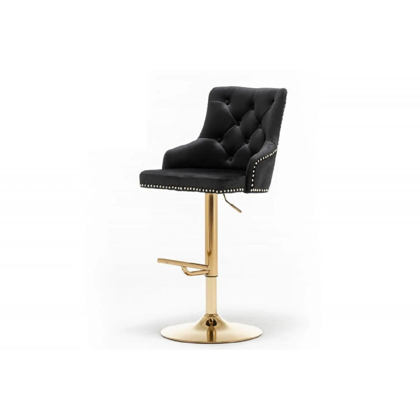 Adjustable Swivel Bar Stool With Nailhead Trim (Set of 2) by Unique Piece Furniture