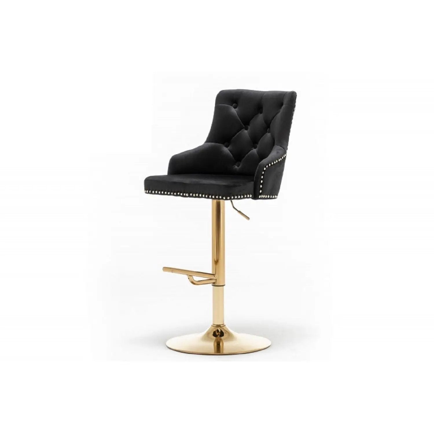 Adjustable Swivel Bar Stool With Nailhead Trim (Set of 2) by Unique Piece Furniture