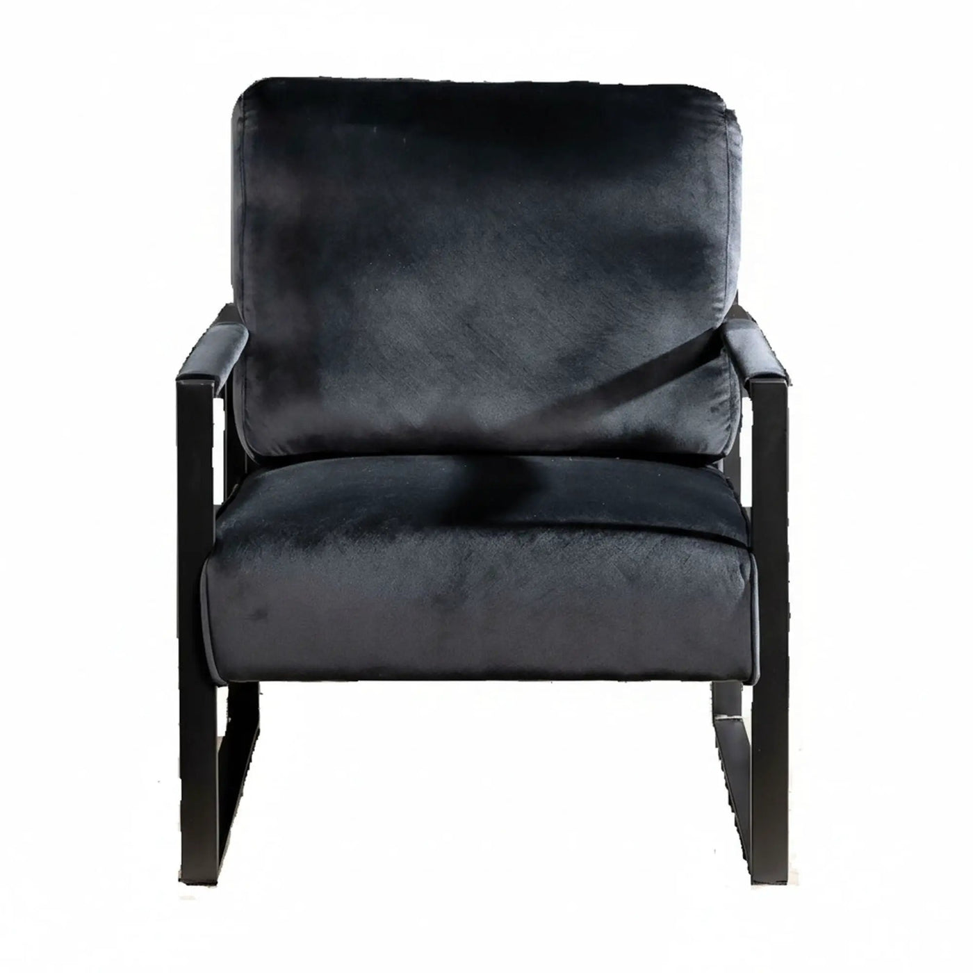 Classic Mid Century Modern Accent Chair With Durable Square Metal Frame, Armchair by HouseOfZazla