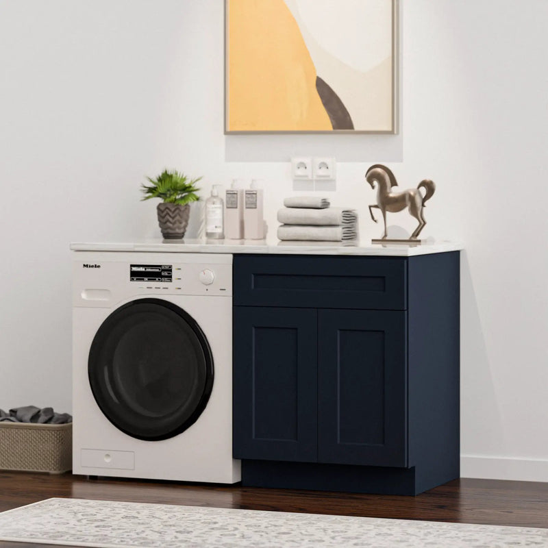 Shaker RTA 30" Kitchen Sink Base Cabinet, Painted Navy Blue by HouseOfZazla