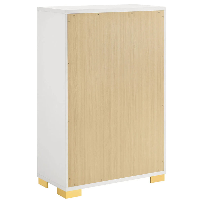 Marceline 5-drawer Bedroom Chest White by Unique Piece Furniture